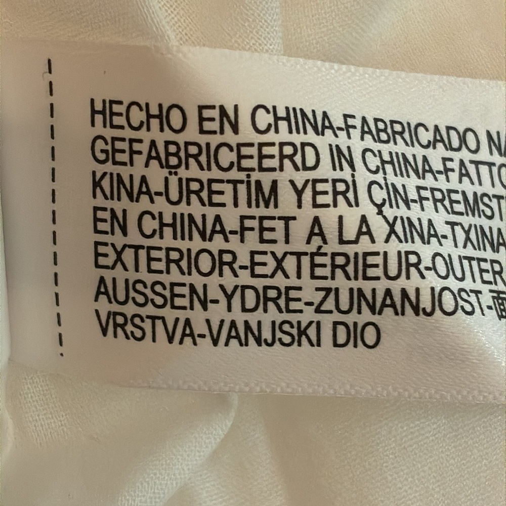 NWT. Massimo Dutti White 100% Cotton Midi Skirt with Yoke Detail. Size 2. - Picture 12 of 12